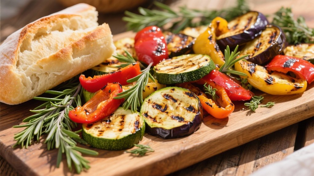 grilled vegetables with herbs