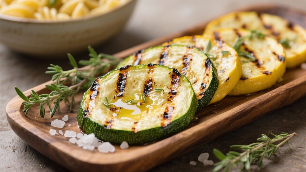 grilled veggies brighten pastina