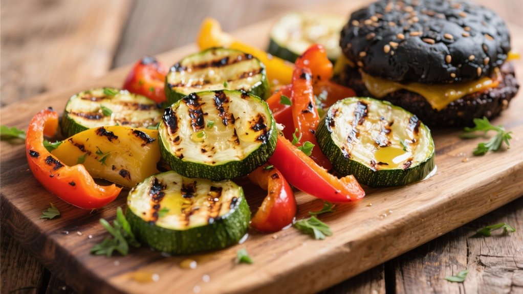 grilled veggies enhance burgers