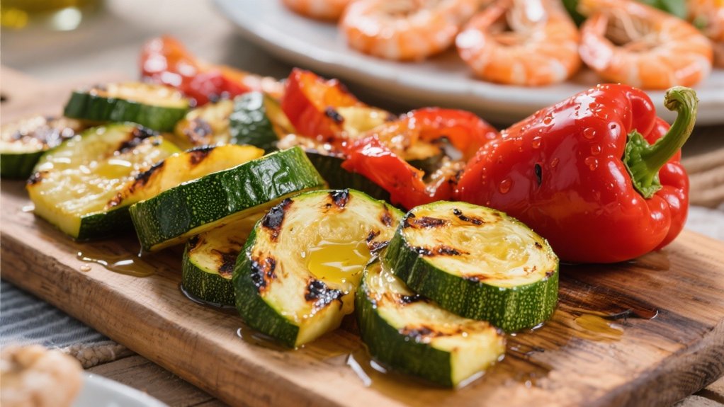 grilled veggies enhance seafood