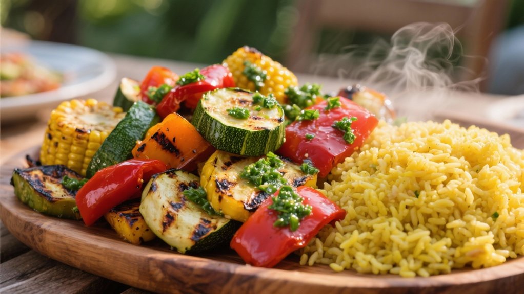 grilled veggies with chimichurri