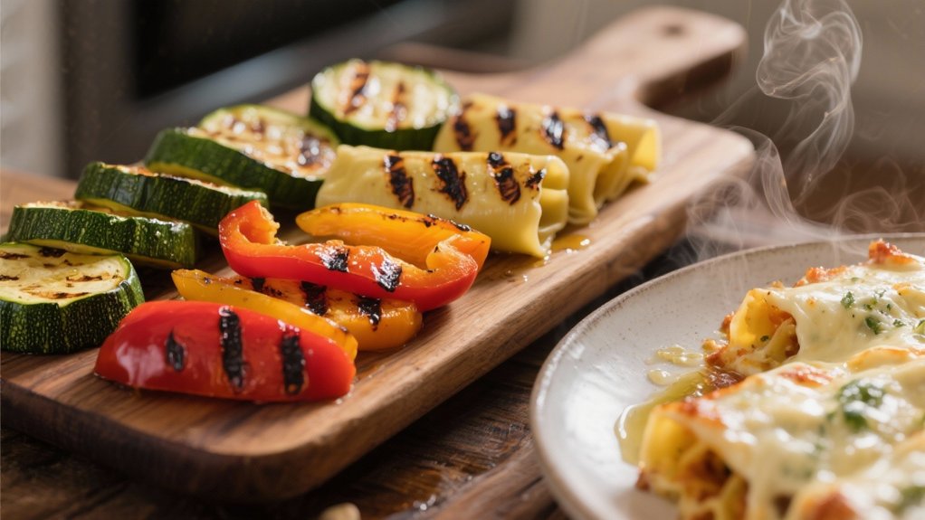 grilled zucchini and bell peppers