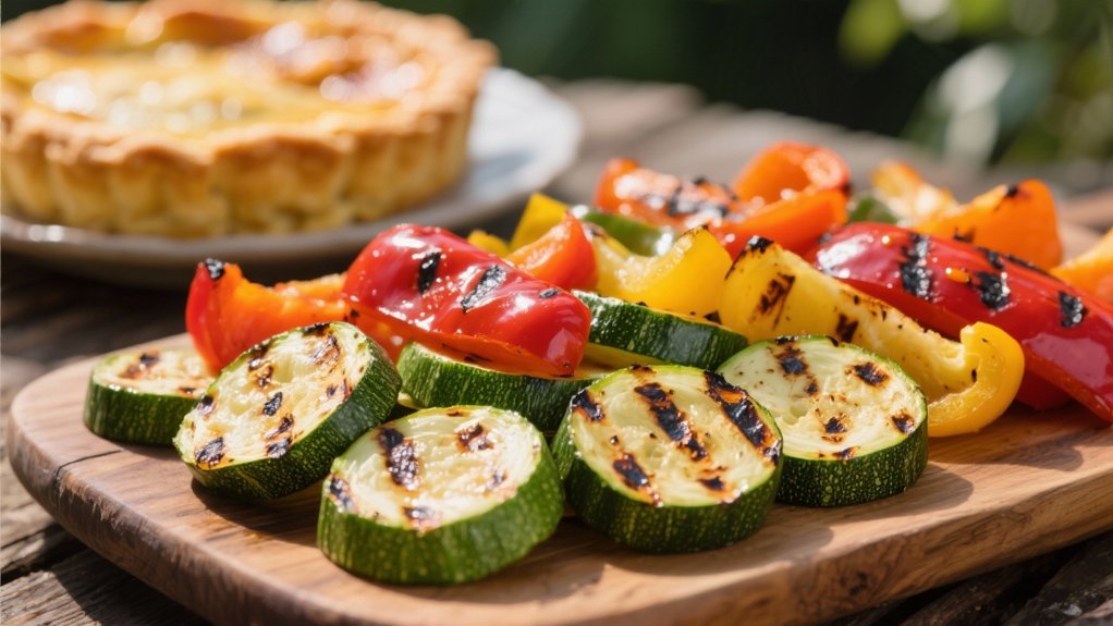 grilled zucchini and bell peppers