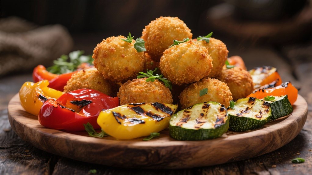 grilled zucchini and peppers