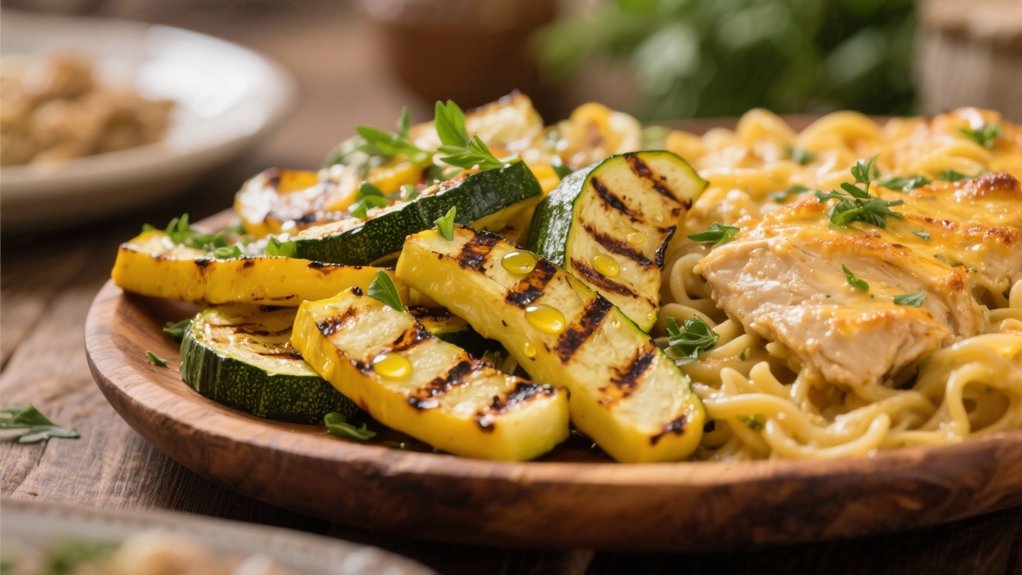 grilled zucchini and squash contrast