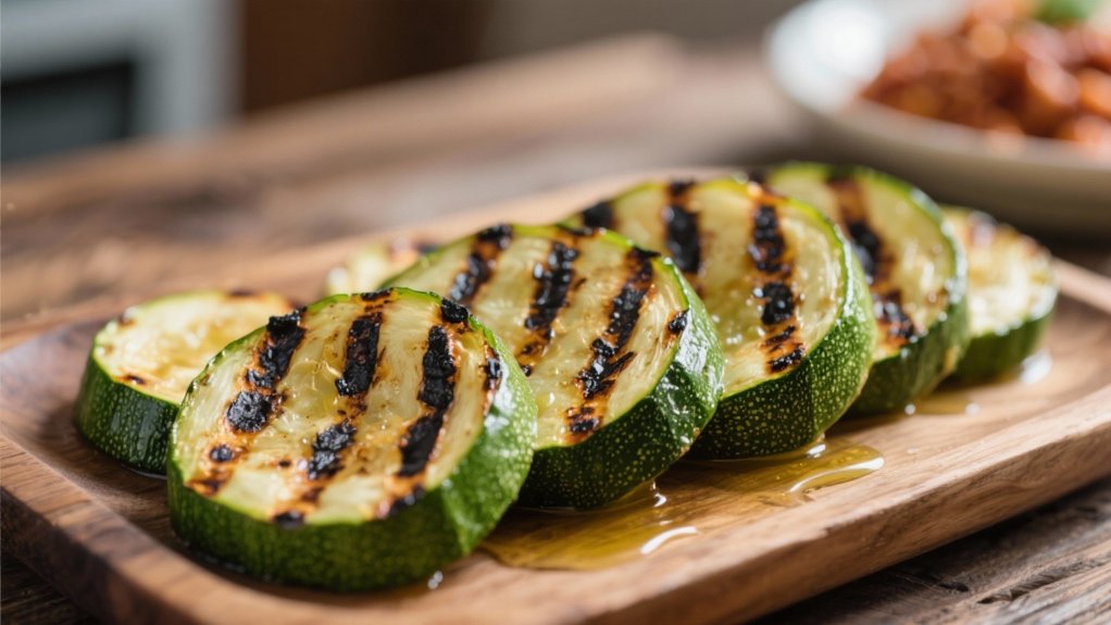 grilled zucchini complements bolognese