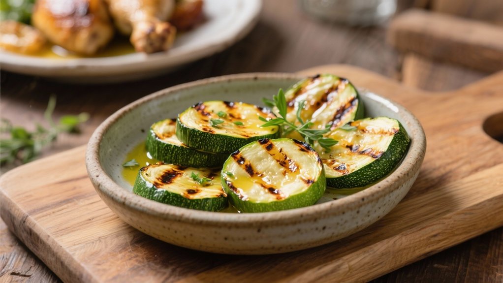 grilled zucchini complements tuscan chicken