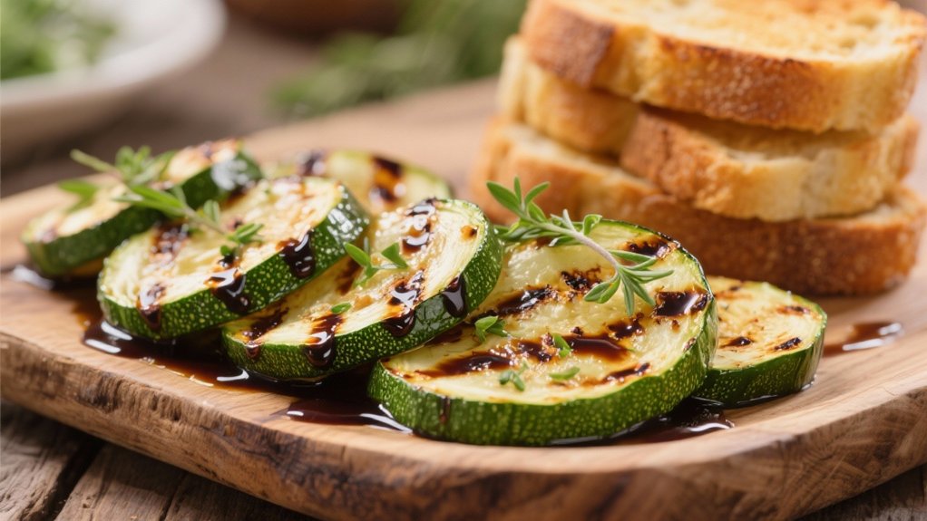 grilled zucchini with balsamic