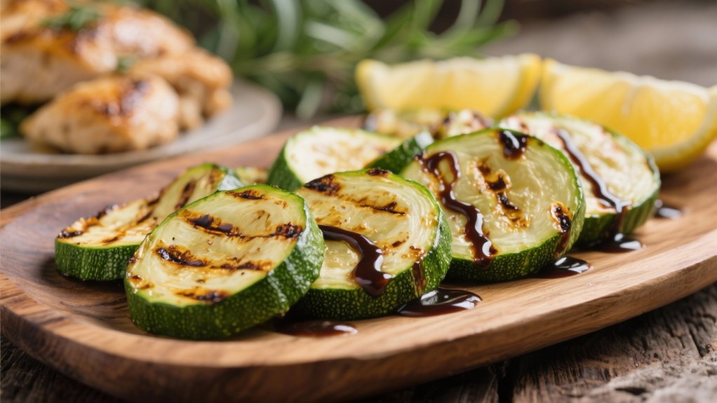 grilled zucchini with balsamic glaze