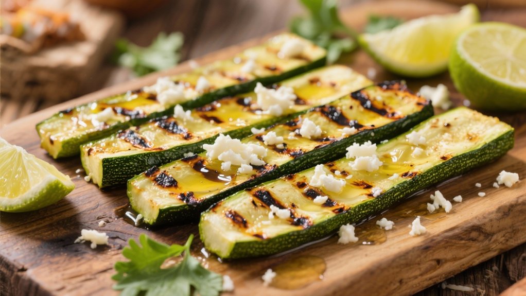 grilled zucchini with cotija