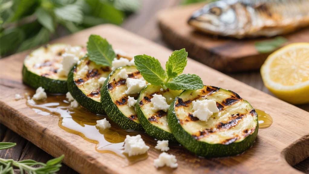grilled zucchini with feta