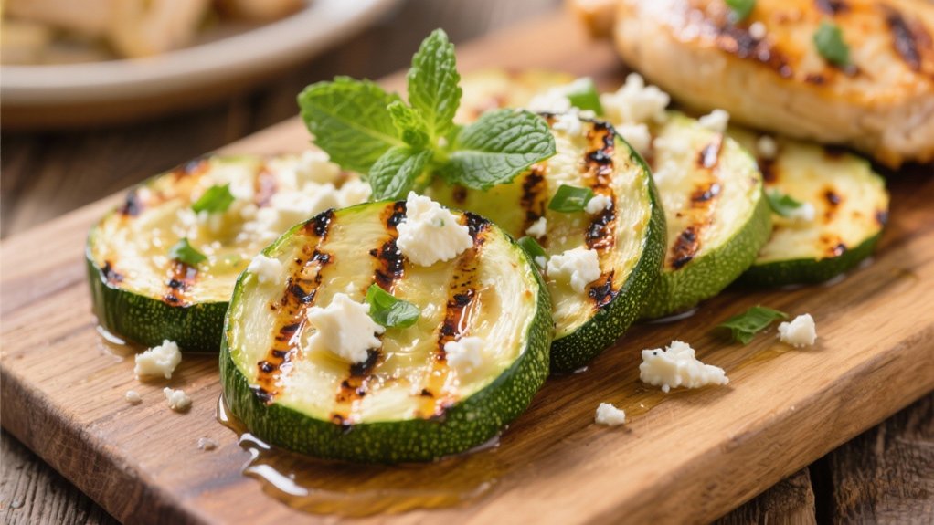 grilled zucchini with feta