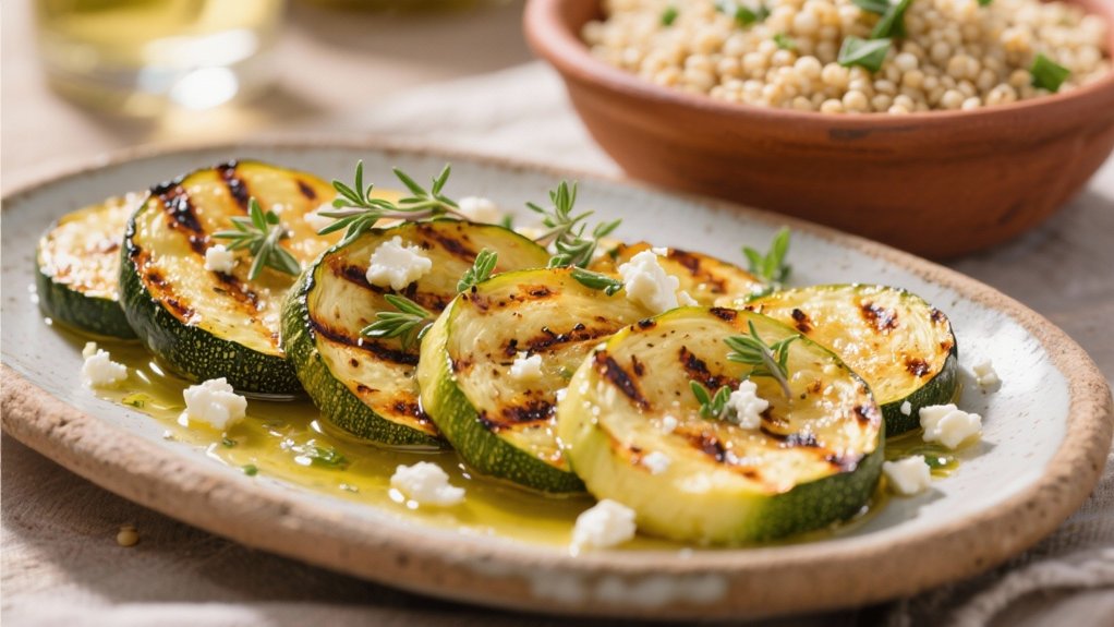grilled zucchini with feta