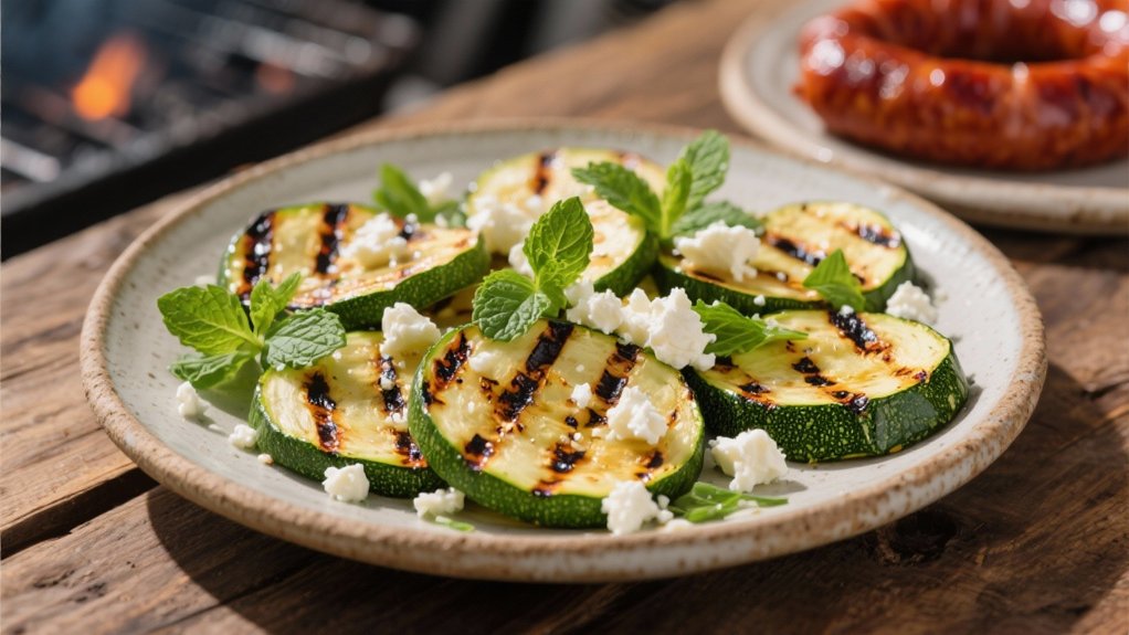 grilled zucchini with feta