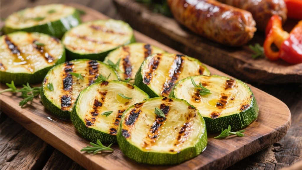 grilled zucchini with herbs