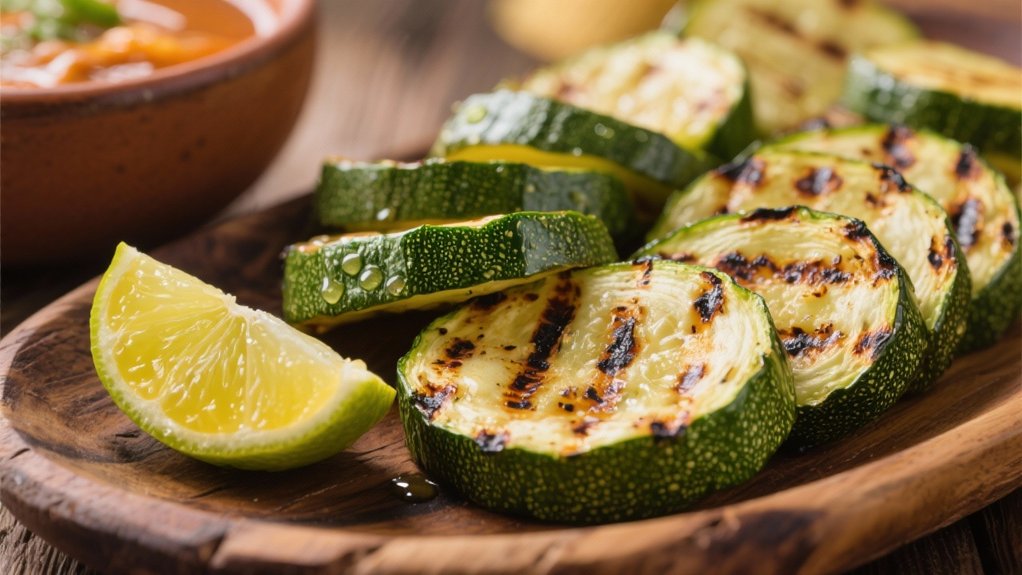 grilled zucchini with lime