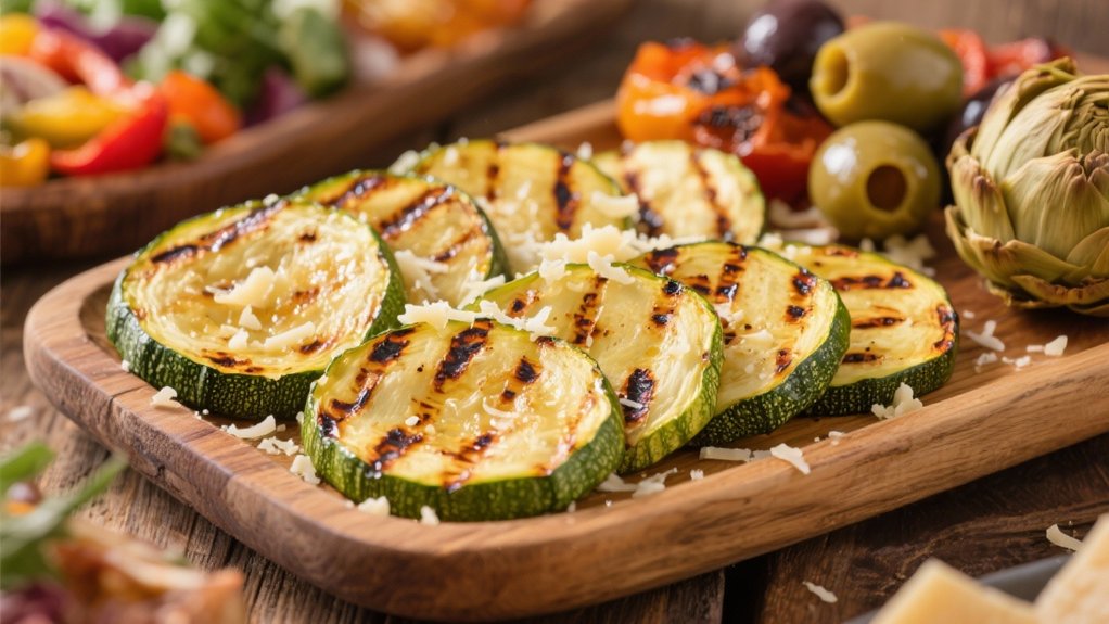 grilled zucchini with parmesan