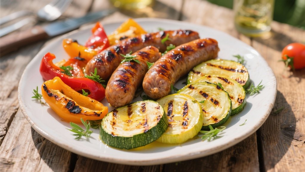 grilled zucchini with seasoning