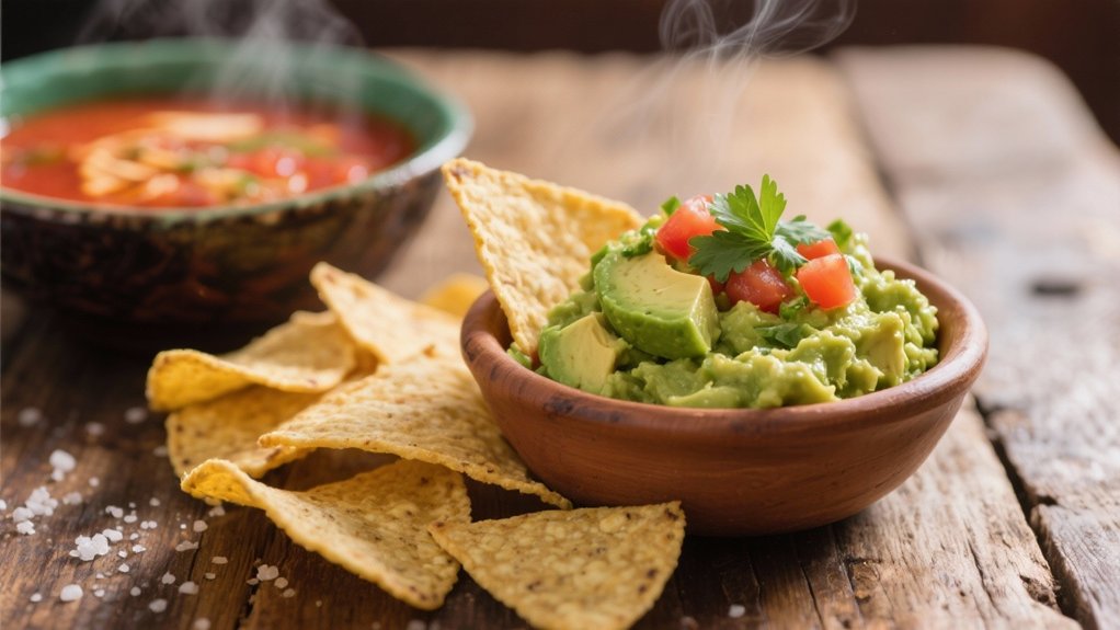 guacamole and tortilla chips
