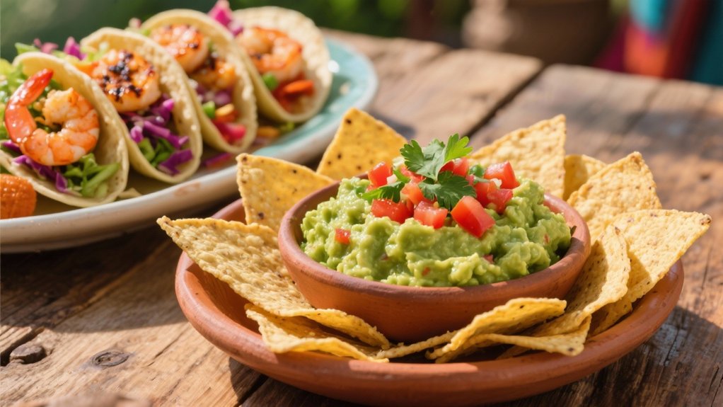 guacamole and tortilla chips