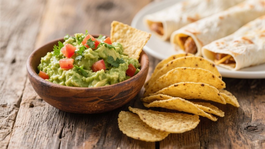 guacamole with tortilla chips