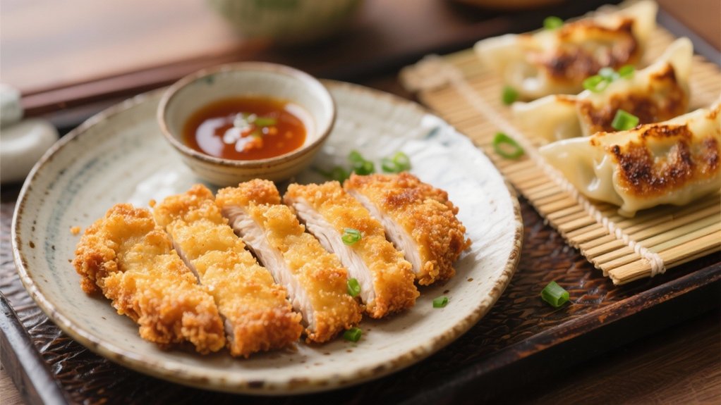 gyoza enhances tonkatsu experience