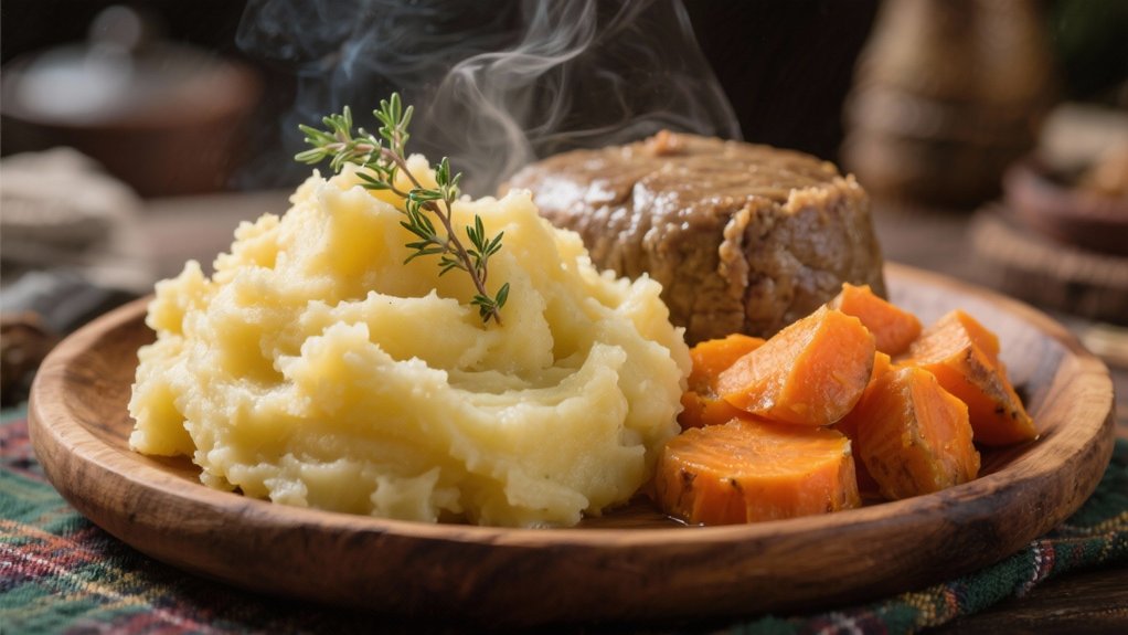 haggis with neeps and tatties