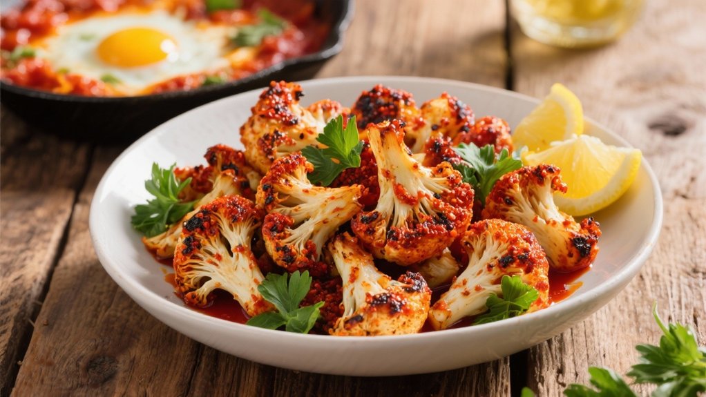 harissa spiced roasted cauliflower