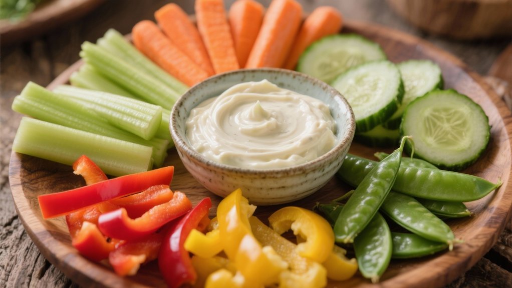 healthy crunchy vegetable dip