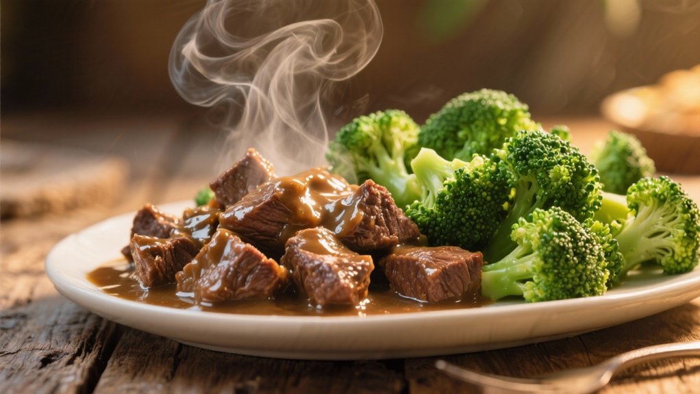 healthy steamed broccoli side