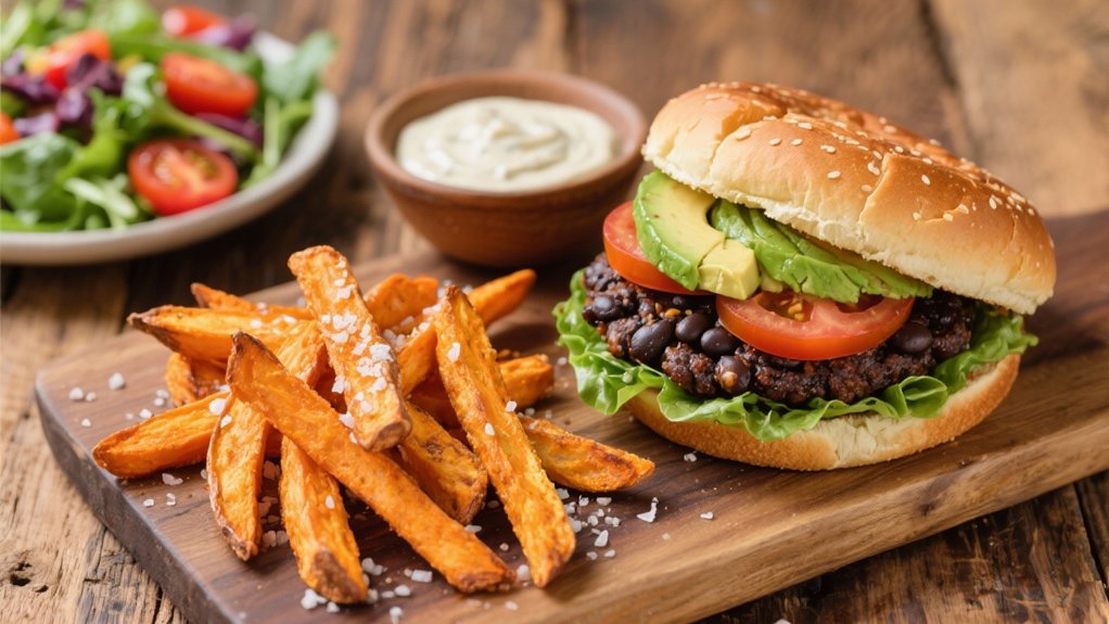 hearty black bean burgers