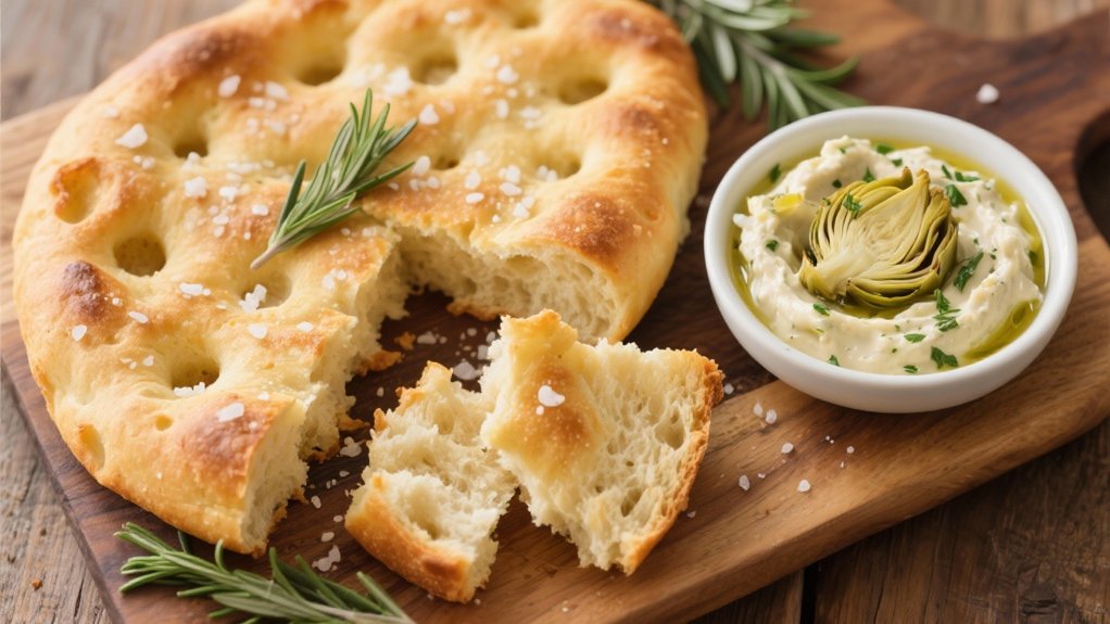 hearty focaccia for dipping
