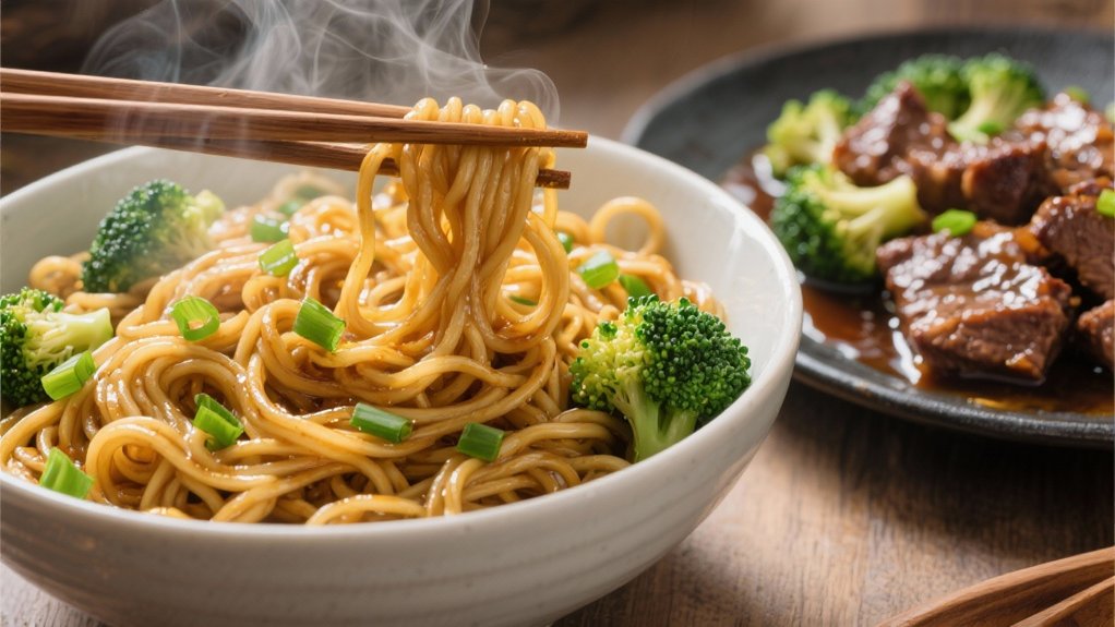 hearty lo mein noodle dish