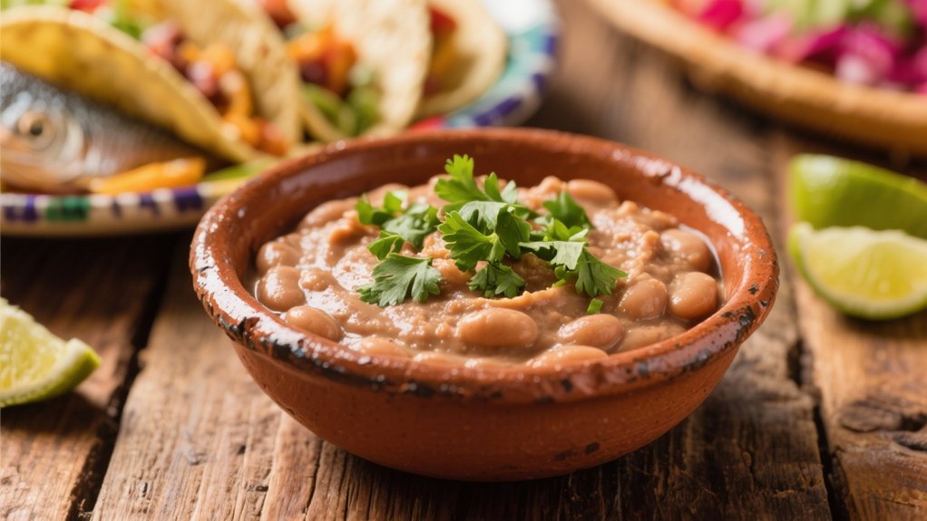 hearty protein packed refried beans