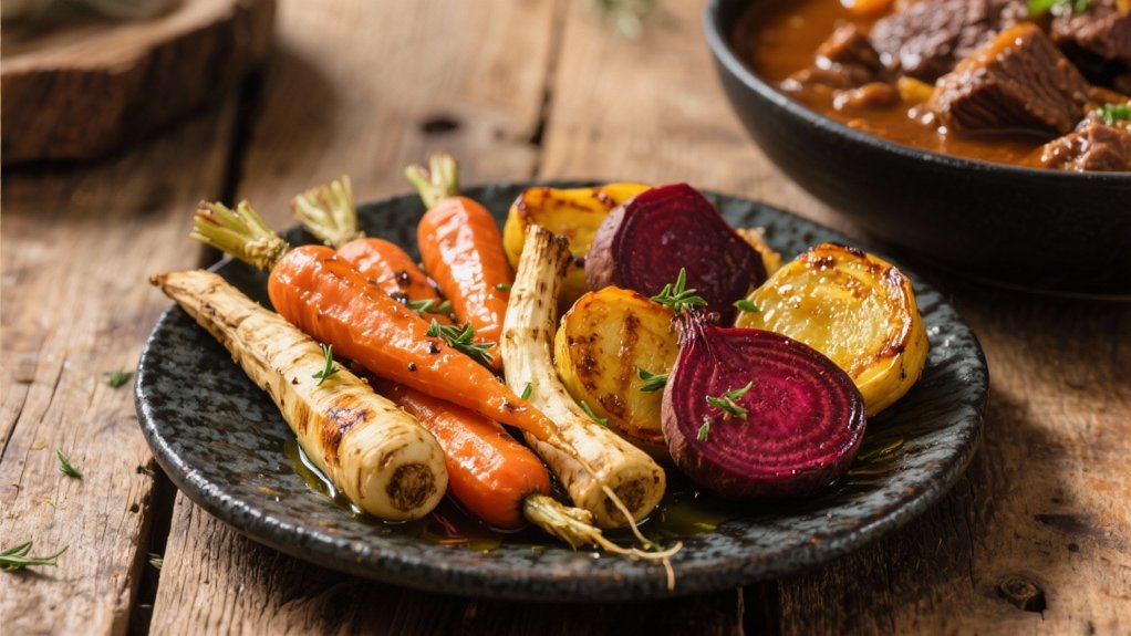 hearty roasted root vegetables