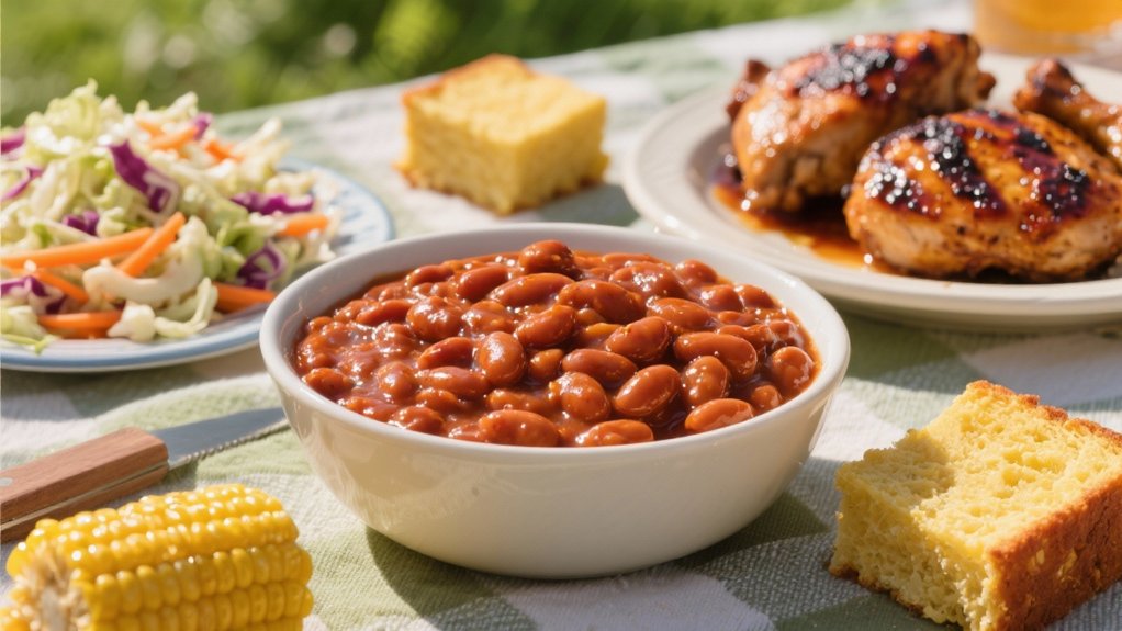 hearty smoky sweet baked beans
