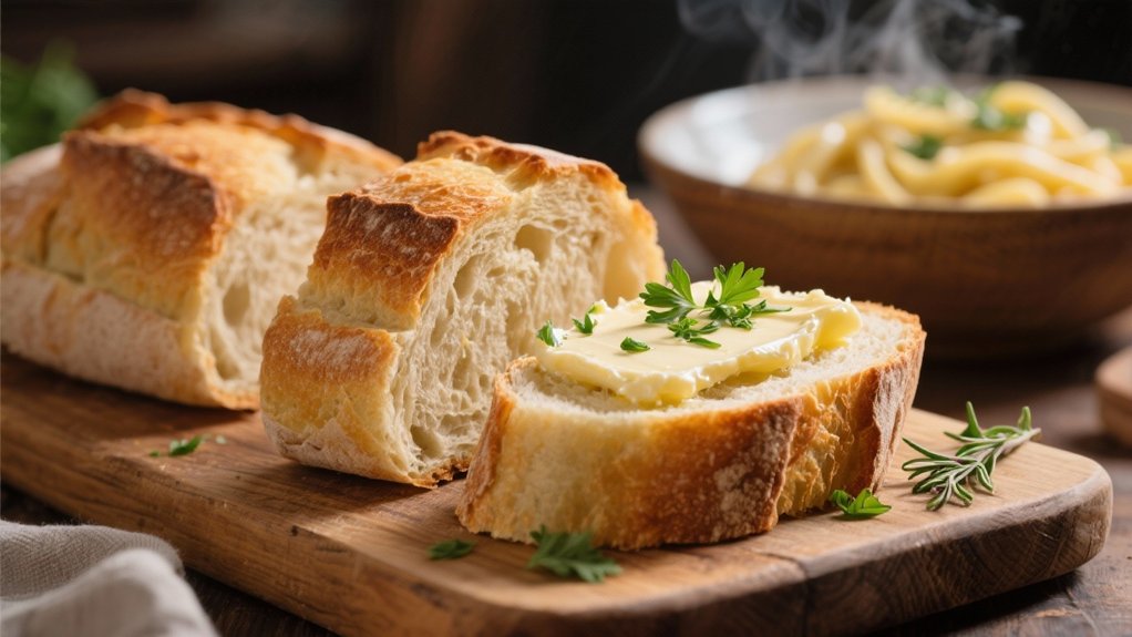 herb butter crusty bread