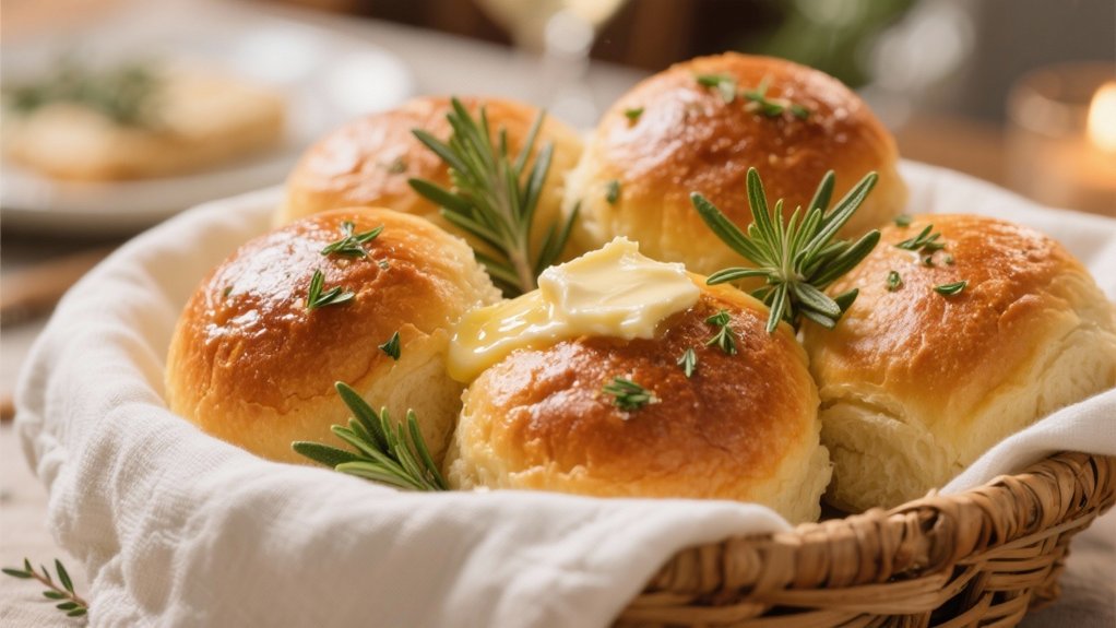 herb butter dinner rolls