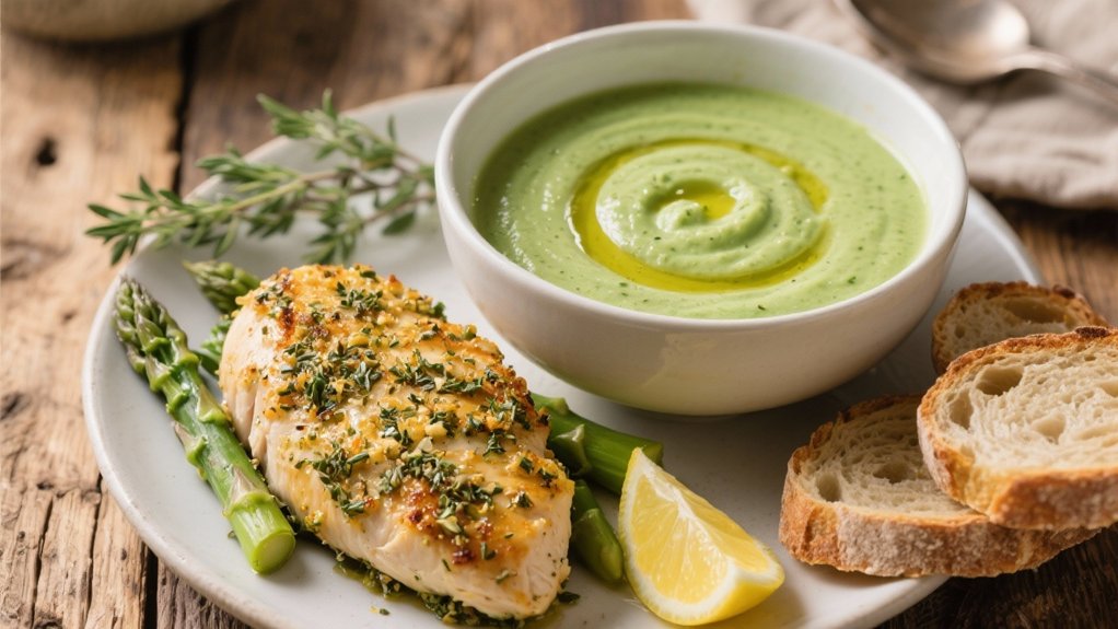 herb coated baked chicken breast