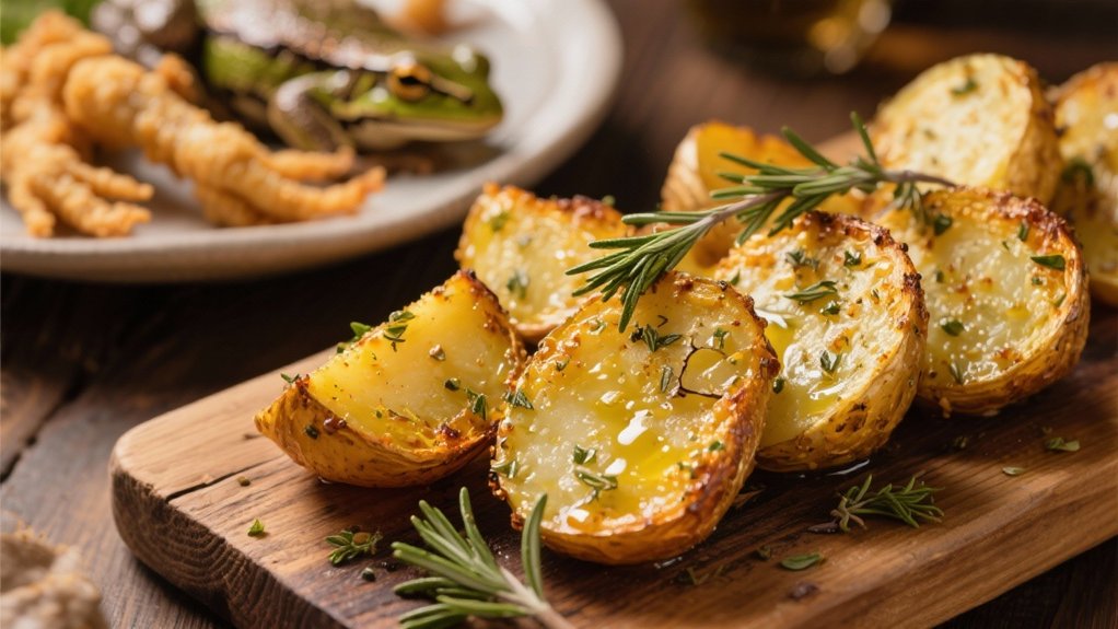 herb crusted crispy potatoes recipe