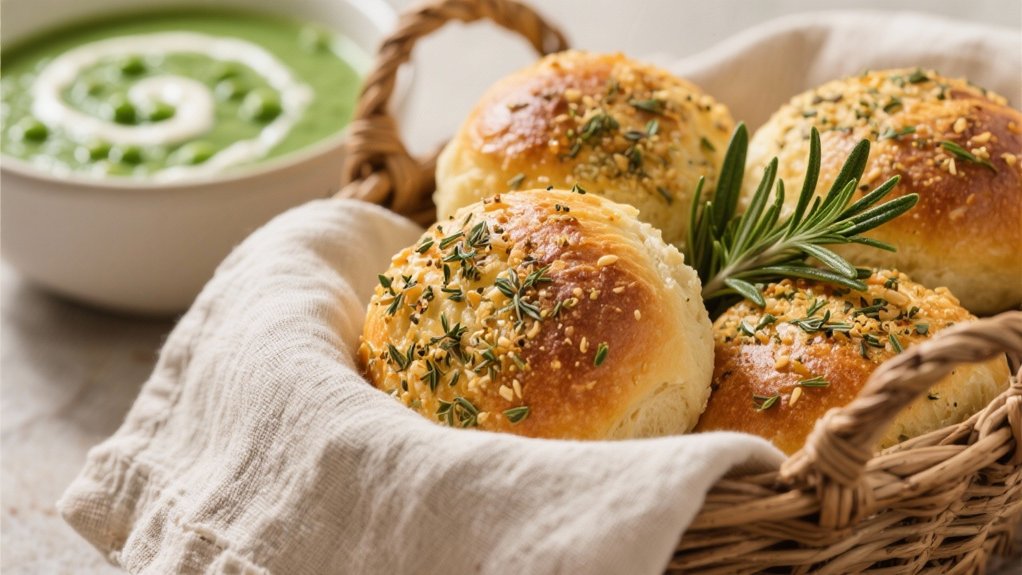 herb crusted dinner roll recipe