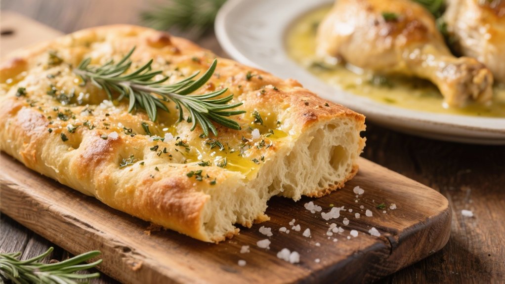 herb crusted focaccia bread