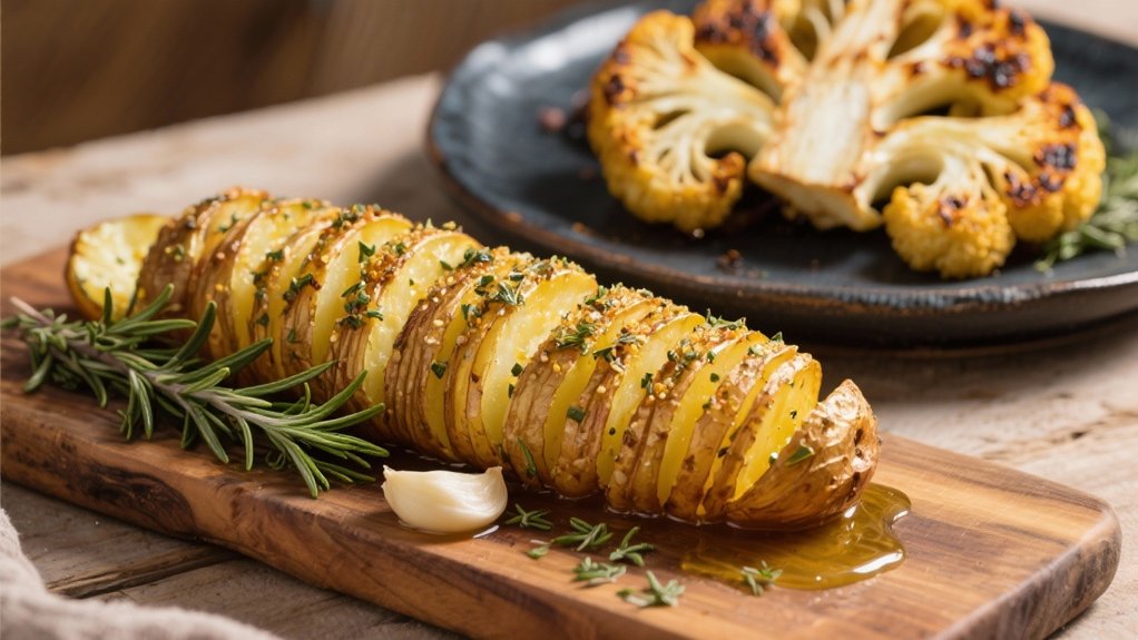 herb crusted hasselback potatoes