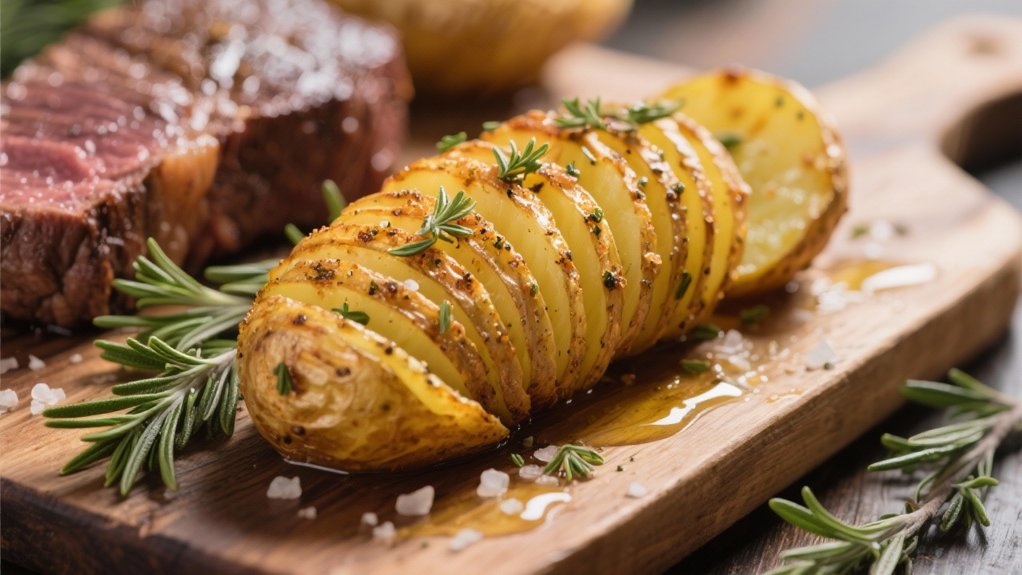 herb crusted hasselback potatoes recipe