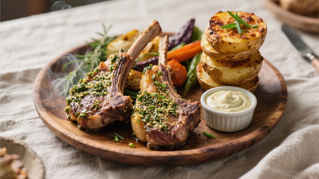 herb crusted lamb chop recipe