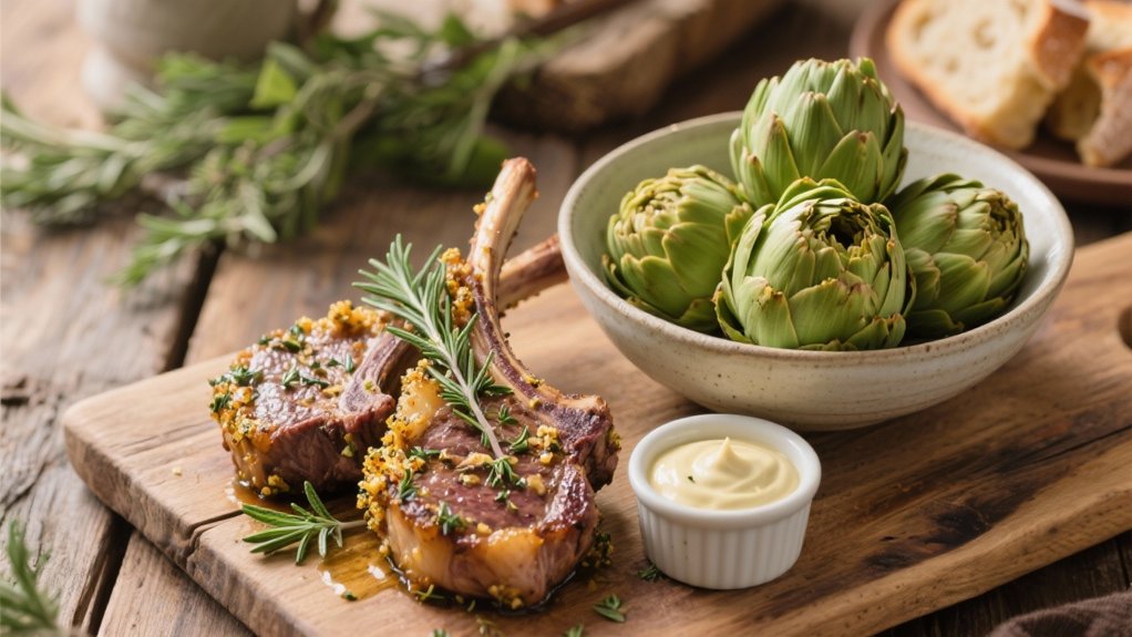 herb crusted lamb chops