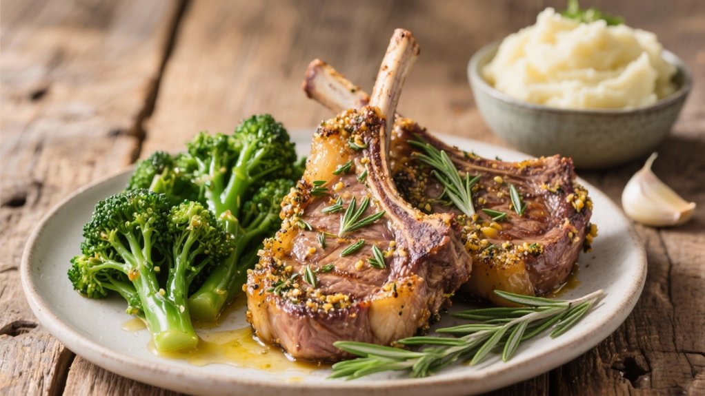 herb crusted perfection served