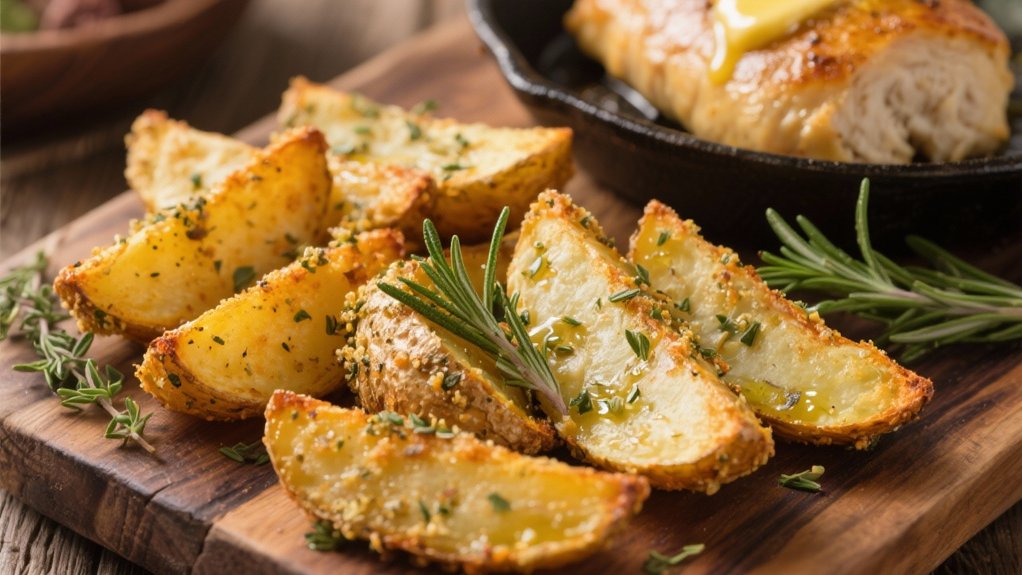 herb crusted potato wedges recipe