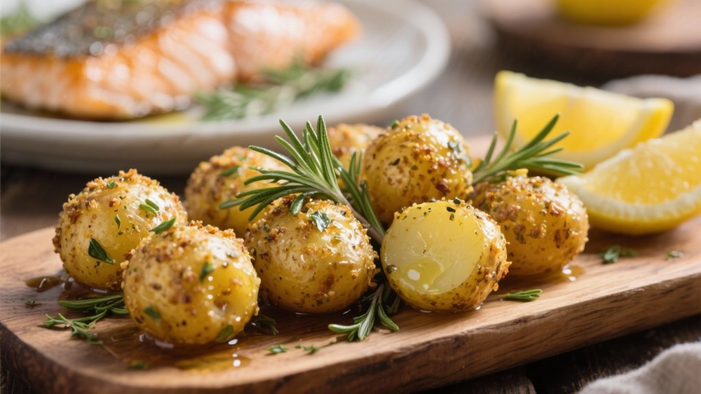 herb crusted roasted baby potatoes