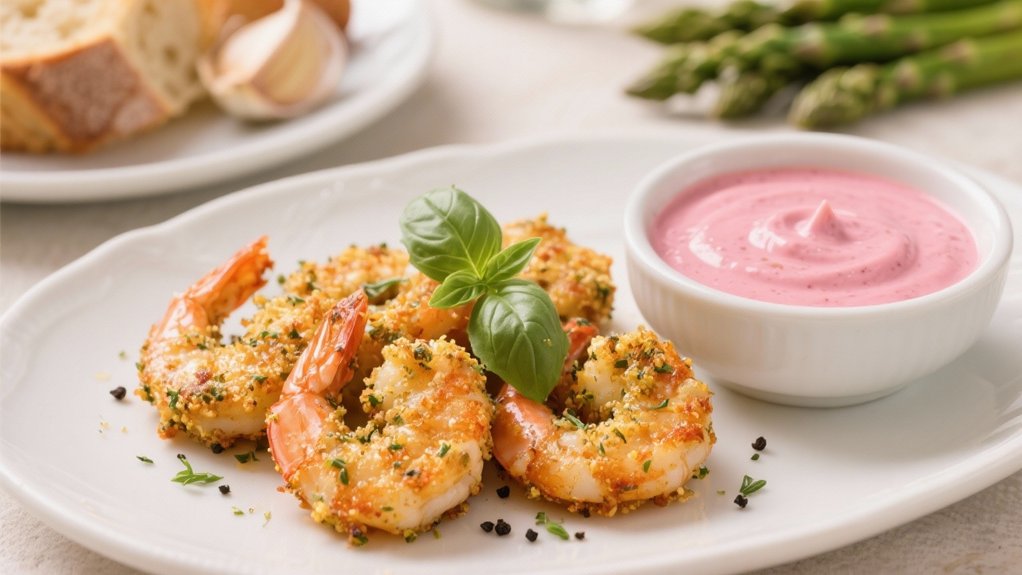 herb crusted shrimp with vodka